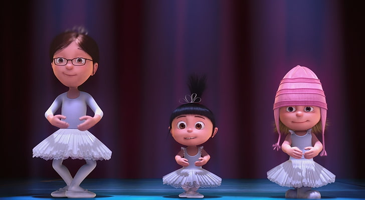 Despicable Me 2 Ballet, Disney Incredible movie still, Cartoons, Others, Cute, 2013, Agnes, Ballet, despicable me 2, Tapety HD