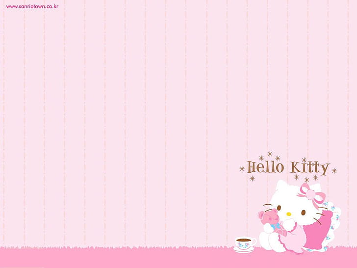 arco lindo Hello Kitty Anime Hello Kitty HD Art, lindo, ROSADO, Hello Kitty, Vestido, lazo, Fondo de pantalla HD