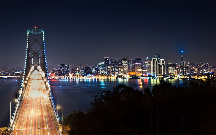 San Francisco at Night, night, francisco, HD wallpaper