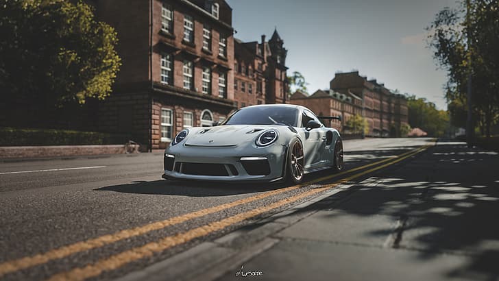 Porsche, 2019 Porsche 911 GT3 R (991), Porsche GT3RS, GT3 RS, vehicle, car, Forza, Forza Horizon 4, video games, Porsche 911, HD wallpaper