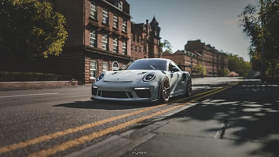 Porsche, 2019 Porsche 911 GT3 R (991), Porsche GT3RS, GT3 RS, vehículo, coche, Forza, Forza Horizon 4, videojuegos, Porsche 911, Fondo de pantalla HD HD wallpaper