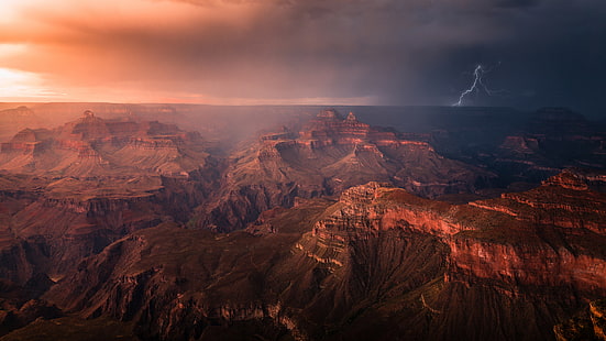 Национальный парк Аризона Grand Canyon Monsoon From Mather Point 4k Ultra Hd Обои для рабочего стола Для компьютеров Ноутбуки Планшеты и мобильные телефоны 3840 × 2160, HD обои HD wallpaper