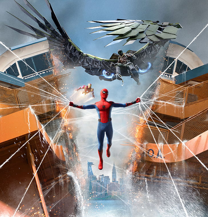 Spider-Man: Retrouvailles, 4K, 2017, Fond d'écran HD, fond d'écran de téléphone