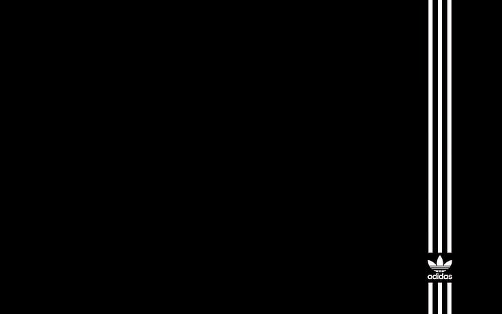 شعار اديداس ، ابيض ، اسود ، اديداس، خلفية HD