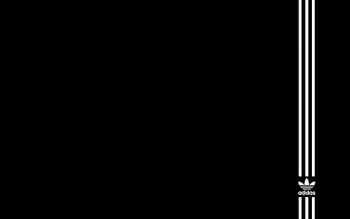 adidas Logo, Weiß, Schwarz, Adidas, HD-Hintergrundbild HD wallpaper