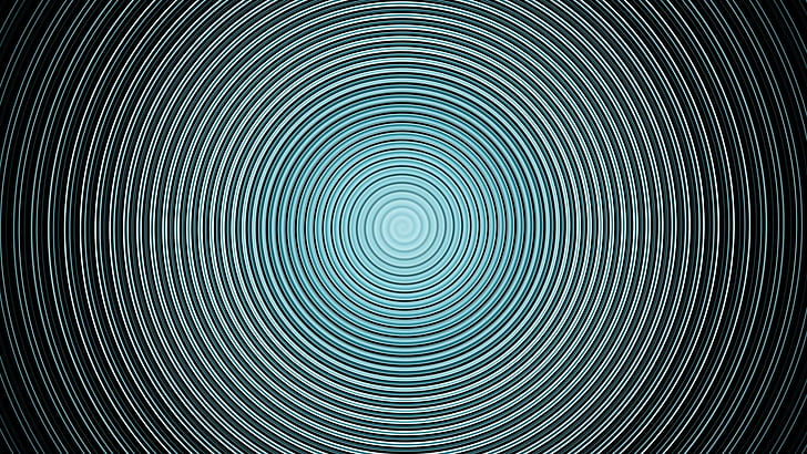 Courbes hypnotiques, illusion bleue et noire, abstraite, 1920x1080, courbe, Fond d'écran HD