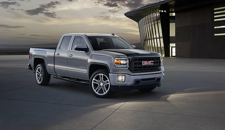 1500, 2015, cab, carbon, double, gmc, pickup, sierra, Tapety HD