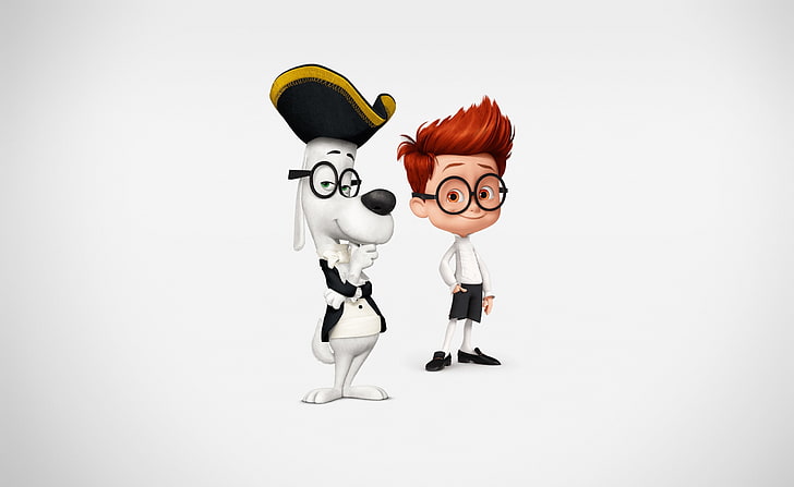 Mr. Peabody & Sherman, Mr Peabody and Sherman, Cartoons, Others, Comic, Film, cartoon, Mister, science fiction, Animation, 2014, Peabody, Sherman, Max Charles, Ty Burrell, inventor, HD wallpaper