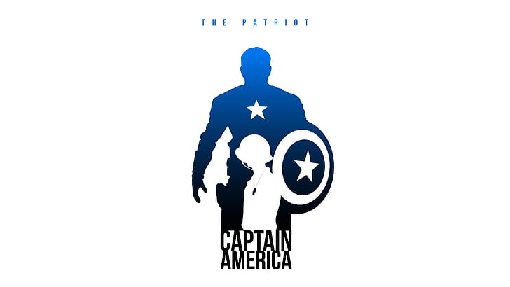 минималистичен силует на капитан америка супергерои комикси на marvel плакатите на отмъстителите фен арт с Art Art минималистично HD изкуство, силуети, супергерои, капитан америка, минималистичен, Marvel Comics, отмъстителите, HD тапет