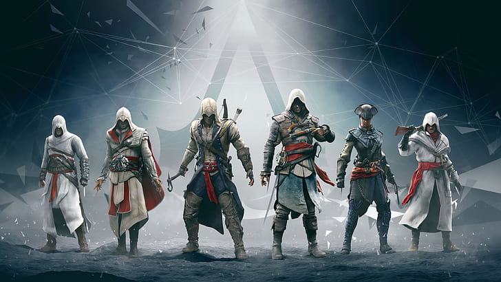 Assassin's Creed, Edward Kenway, Ezio Auditore da Firenze, Altaïr Ibn-La'Ahad, Connor Kenway, Fond d'écran HD