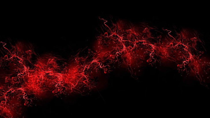red LED light, abstract, HD wallpaper