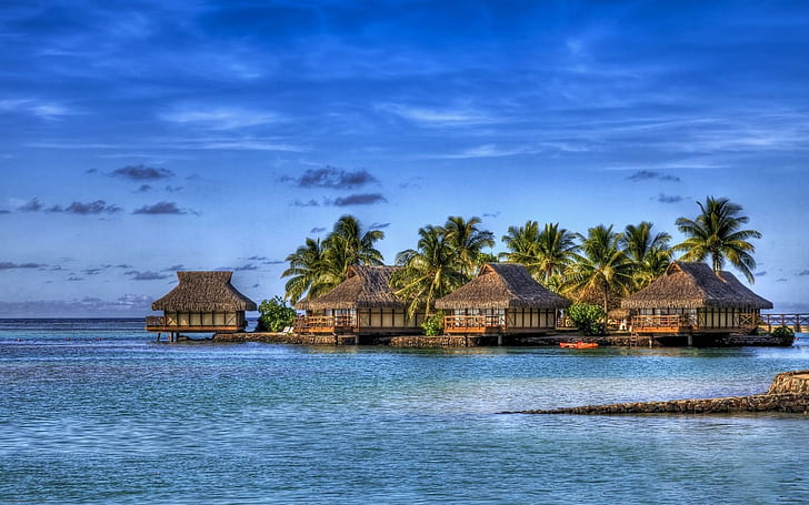 جزر المالديف منتجعات ، شاطئ ، طبيعة ، جزر المالديف ، منتجعات، خلفية HD