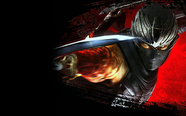 Ninja Gaiden, male ninja game character illustration, HD wallpaper