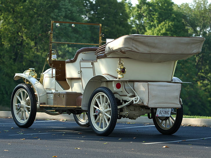 Packard, Packard Model 18 Touring, 1909 Packard Model 18 Touring, Luxury Car, Vintage Car, HD wallpaper