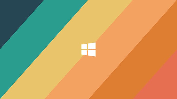 Windows 10, colorful, minimalism, HD wallpaper