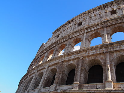 O Coliseu, Roma, Roma, Itália, Coliseu, arquitetura, HD papel de parede HD wallpaper