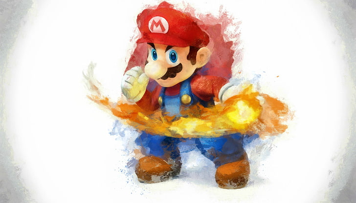 Super Mario art, Super Smash Brothers, Super Mario, HD wallpaper