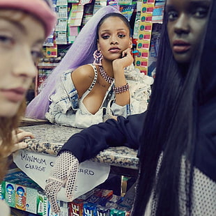 Rihanna, Frauen, Berühmtheit, Tätowierung, Ebenholz, HD-Hintergrundbild HD wallpaper