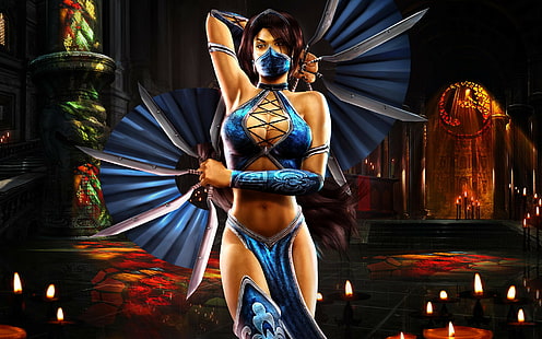Mortal Kombat วิดีโอเกม Kitana, วอลล์เปเปอร์ HD HD wallpaper