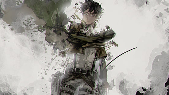 Anime, Attack On Titan, Levi Ackerman, Shingeki No Kyojin, Wallpaper HD HD wallpaper