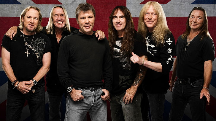 Iron Maiden, Union Jack, Bruce Dickinson, groupe, UK, groupe de métal, heavy metal, Angleterre, Fond d'écran HD