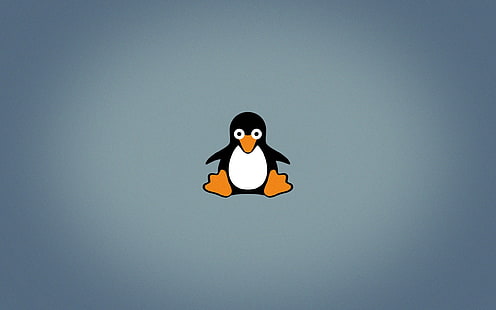 логотип пингвинов с открытым исходным кодом tux linux, HD обои HD wallpaper