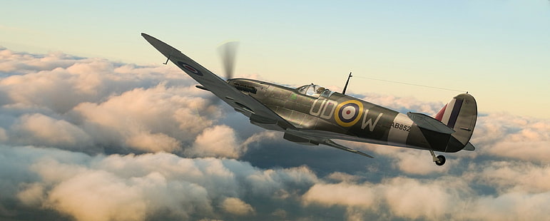 الحرب العالمية الثانية طائرات عسكرية طائرة عسكرية طائرة spitfire supermarine spitfire القوات الجوية الملكية، خلفية HD HD wallpaper