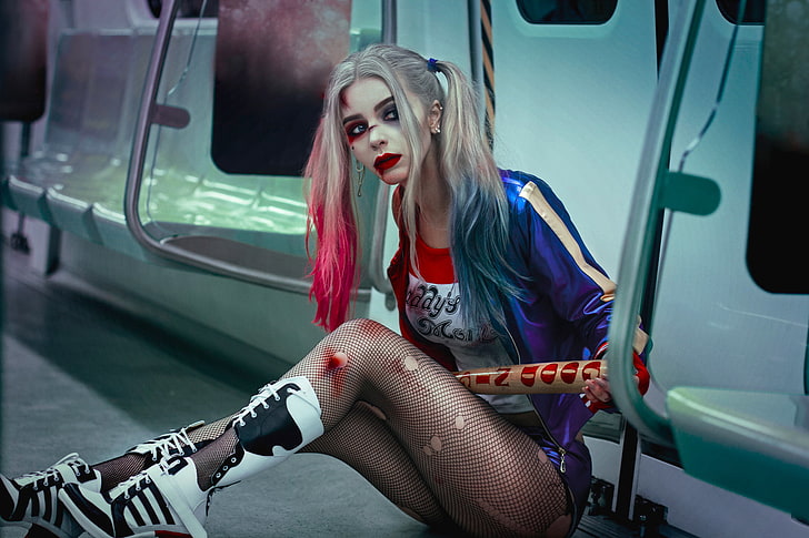 Harley Quinn cosplay, Movie, Harley Quinn, Cosplay, Suicide Squad, ‬ ‪‎DCcomics, HD wallpaper