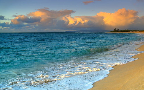 Fotografia, Praia, Nuvem, Havaí, Oceano, HD papel de parede HD wallpaper