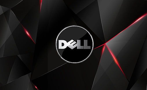 black and white Dallas Cowboys logo, computer, Dell, HD wallpaper HD wallpaper