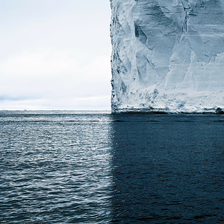 atlantic ocean, blue, David Burdeny, ice, Iceberg, Pacific Ocean, sea, waves, HD wallpaper