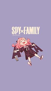 Spy x Family, Anya Forger, 애니메이션, 애니메이션 소녀들, 전화, HD 배경 화면 HD wallpaper