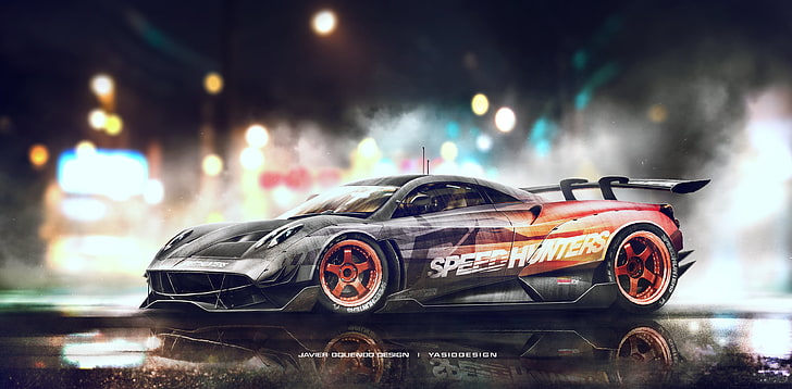 Speed ​​Hunter digital tapet, Pagani, Need for Speed, To huayr, Speedhunters, Yasid Design, HD tapet