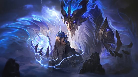  storm, dragon, Aurelion Sol, League of Legends, Riot Games, HD wallpaper HD wallpaper