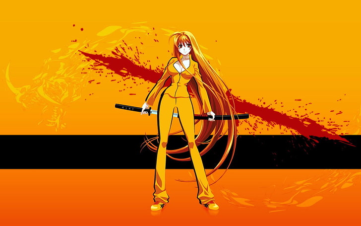 Personaje de anime de mujer de pelo amarillo, Anime, Tenjho Tenge, Fondo de pantalla HD