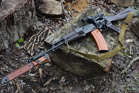 Kalashnikov, strap, AK-74, HD wallpaper HD wallpaper