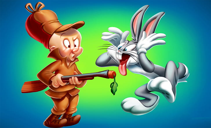 TV Show, Looney Tunes, Bugs Bunny, Elmer Fudd, HD wallpaper