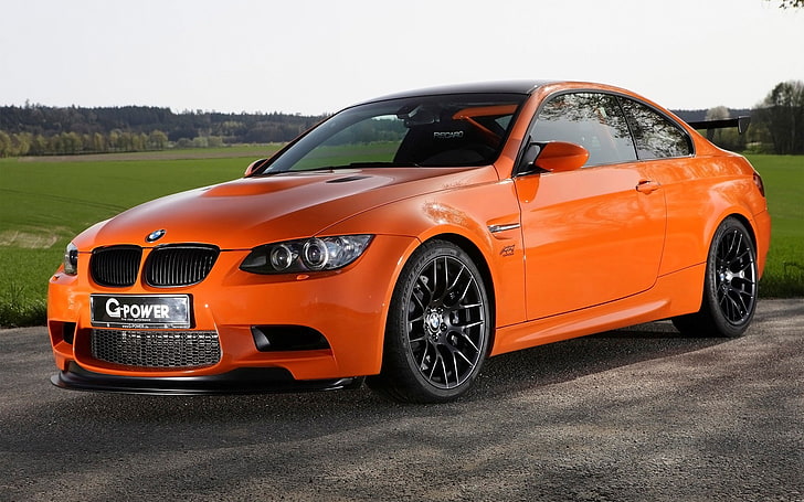 G-Power, BMW M3 GTS, BMW M3, BMW, orange cars, coupe, German cars, HD wallpaper