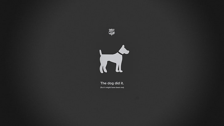 белая собака иллюстрация, минимализм, юмор, собака, простой фон, HD обои