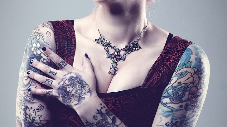 Alex Zedra, eyeshadow, tattoo, women, HD wallpaper | Wallpaperbetter