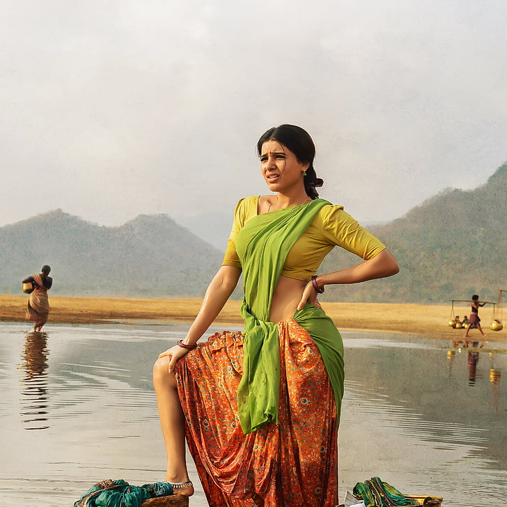 blusa amarela para mulher, Samantha, Rangasthalam, HD, 4K, HD papel de parede