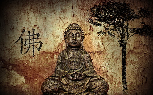 Starożytny Budda, tapeta cyfrowa Gautama Budda, Bóg, Pan Budda, Budda, Tapety HD HD wallpaper