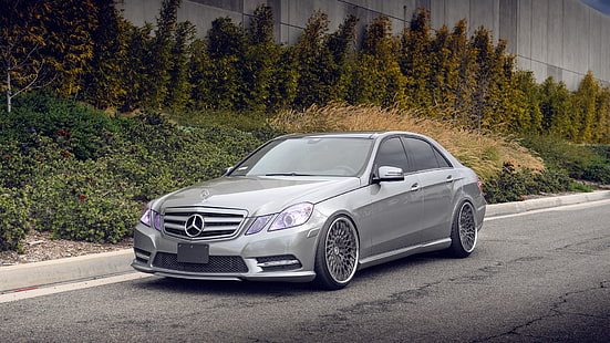 silberne Mercedes-Benz Limousine, Mercedes-Benz, grau, Fahrzeug, silberne Autos, HD-Hintergrundbild HD wallpaper