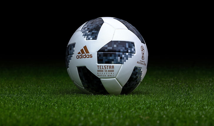 ลูกฟุตบอล Adidas สีขาวและสีดำ, ลูกบอล, กีฬา, ฟุตบอล, รัสเซีย, Adidas, FIFA, ฟุตบอลโลก 2018, Adidas Telstar 18, Telstar 18, Adidas Telstar, Telstar, Russia 2018, FIFA World Cup 2018, ฟุตบอลโลกในรัสเซีย, ลูกฟุตบอลอย่างเป็นทางการของฟุตบอลโลก 2018, ฟุตบอลโลกในปี 2018, วอลล์เปเปอร์ HD