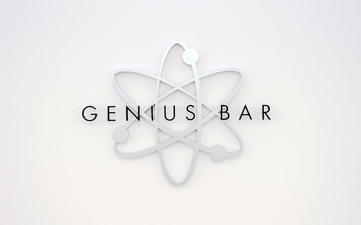Genius Bar, лого на genius bar, компютри, 1920x1200, ябълка, macintosh, HD тапет