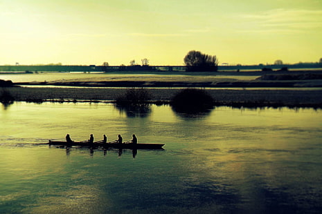 boats, rowing, sport, water, HD wallpaper HD wallpaper