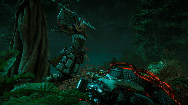 سيارة لعبة RC باللونين الأخضر والأسود ، Horizon: Zero Dawn ، ألعاب فيديو ، سبيكة، خلفية HD