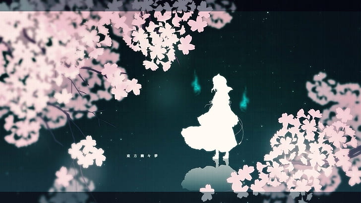 anime, spiele, mädchen, saigyouji, touhou, video, yuyuko, HD-Hintergrundbild
