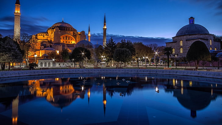 mosque, Hagia Sophia, HD wallpaper