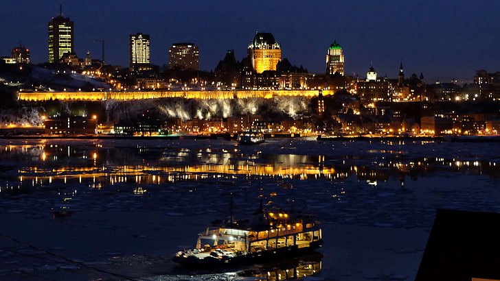 view of quebec city from levis, HD wallpaper